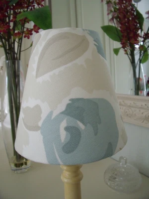 £22 • Buy Handmade Candle Clip Lampshade Laura Ashley Emma Modern Floral Fabric Duck Egg 