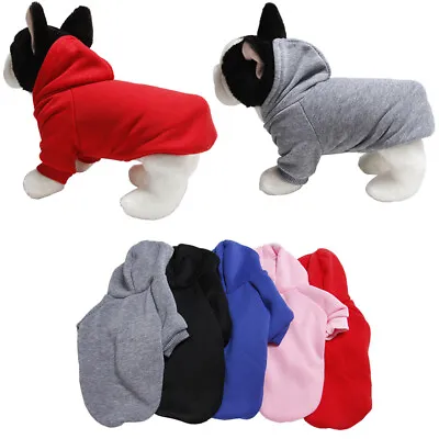£2.99 • Buy Pet Cat Hoodie Costume Dog Puppy Small Coat Outfit Clothes Jumper Warm Jacket UK