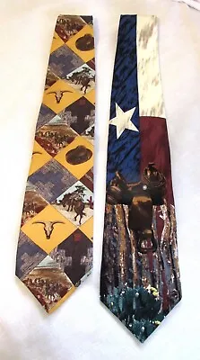 Men's Western Ranch Cowboy Silk Neckties Ruff Hewn Rockmount Ranch Wear 2 • $12.99