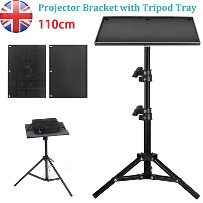 DVD Projector Laptop DJ Tripod Stand Adjustable Height W/ Tripod Tray Black New • £13.25