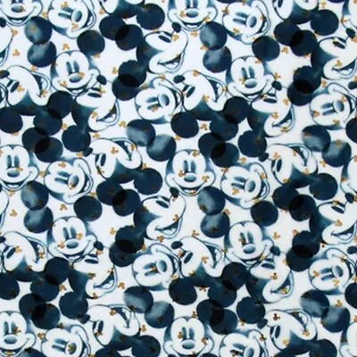 Minky Metallic Mickey Watercolour 100% Polyester Fabric 148cm Wide FAB.MM06 • £11.22