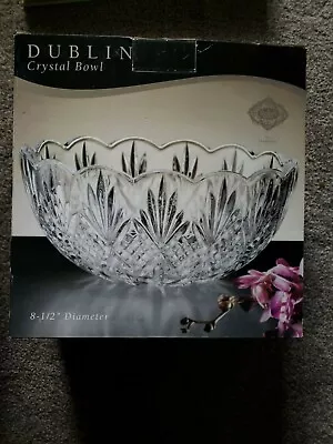 Dublin Lead Crystal Bowl Godinger Shannon Elegant Round Dish Decor  • $36.99