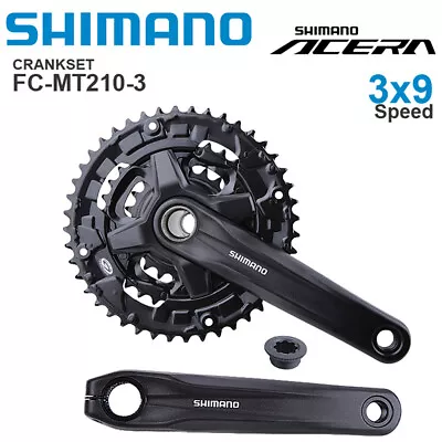 SHIMANO FC-MT210 3x9 Speed Crank MTB Bike HollowTech Crankset 170MM 40-30-22T • $47.95