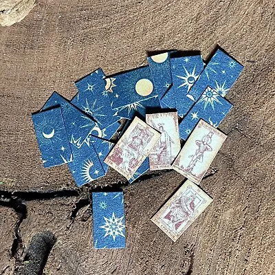 Dollhouse Miniature Tarot Card Set For Use In 1 Inch Scale Major Arcana Fairy • $9.94