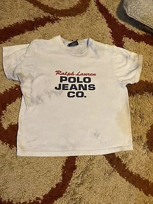 VTG Ralph Lauren Polo Jeans Co. Belly Shirt T Shirt M/L  • $9.99