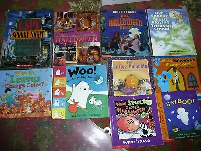 Lot Of 10 HALLOWEEN PICTURE BOOKS Witch GHOST Blues Clues PUMPKIN Spooky HAUNT • $14.99