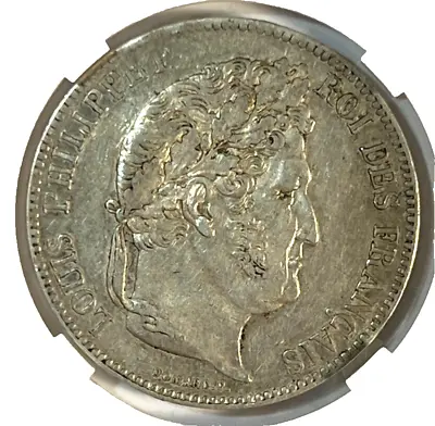 1838 5 Francs Louis Philippe I France - 90% Silver - Not Cleaned- AU Nice Piece • $89.95