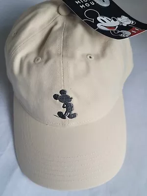 Disney Mickey Mouse Tan Hat With A Black Mickey Mouse Logo Brand New With Tags • $6.95