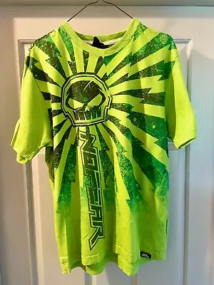 No Fear Graphic T-shirt Short Sleeve Mens Medium (Kawasaki Green) • £7.50