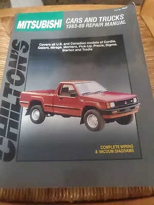 Chilton's Repair Manual Mitsubishi Cars And Trucks 1983-1989 USED • $9.99