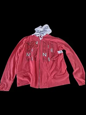 Disney Parks Women’s Minnie Mouse Jacket Full Zip Hoodie Red Large • $27.99