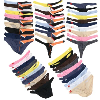 10PACK Ice Silk Mens Bikini Briefs Bulge Underwear Men Thongs G-String Underpant • $29.99