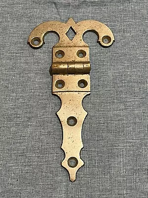 Vintage Antique Brass Nickel Plated PROCESS Ice Box Hinge 7.5” Long • $14.89