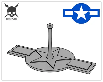 Scale Model Airplane Flight Stand With Roundel Base - United States Air Force 2 • £6.20