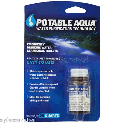 200 Potable Aqua Emergency Military Water Iodine Purification Pills Tablets • $39.99