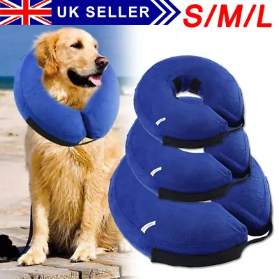 £6.99 • Buy Inflatable Dog Puppy Cat Pet Collar Post Surgery Lampshade Cone Neck Injury Hot