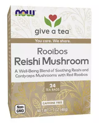 Rooibos Reishi Mushroom Tea - 24 Tea Bags By Now Foods • $8.04