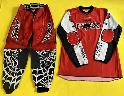 Vintage Motocross Fox Racing Jt Supercross Honda Ricky Carmichael Mx Dirtbike • $489