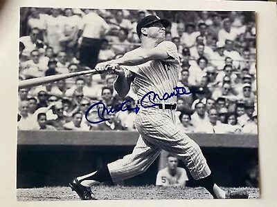 Mickey Mantle Signed Glossy 8x10 NICE 1993 COA AUTHENTIC MLB HOF LEGEND **LOOK** • $1000