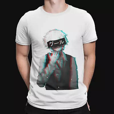 Japanese Tokyo Ghoul T-Shirt - Ken Kaneki Tee Top Unisex Men Women Retro Manga • £7.19