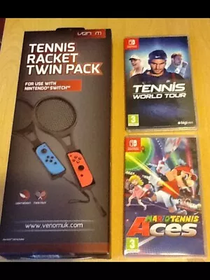 Nintendo Switch Games (mario Tennis Aces)&(Tennis World Tour) The Court Is Your • £99.99