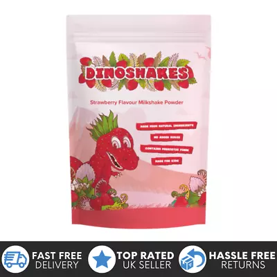 DINOSHAKES By Simply IBC Milkshake Powder Mix 1Kg | Vanilla Strawberry + • £9.49