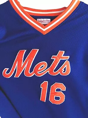 New York Mets Mens Sz XL Mitchell & Ness 1986 #16 Dwight Gooden Baseball Jersey • $41.95