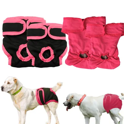 £4.24 • Buy Pet Puppy Diaper Pants Dog Nappy Physiological Sanitary Panties M-XL Reusable UK
