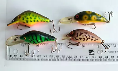 4 Diving Crankbait Fishing Lures 2 Mann's Razor Back (1 Deep + 2 Unbranded Lure) • $19.95