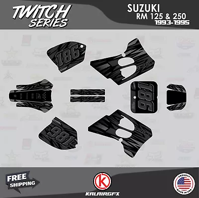 Graphics Kit For SUZUKI RM125 RM250 (1993-1995) TWITCH-smoke • $82.99