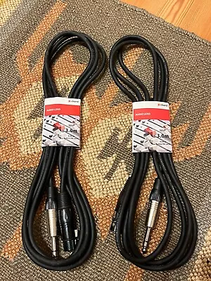 CHORD 3m Audio Lead - 6.35mm Jack (1/4 Inch) To XLR Female - BRAND NEW (2 Avail) • £7