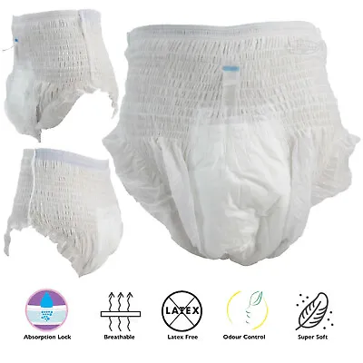 Adult Nappies Incontinence Pull Up Pants Diapers 10pcs Medium Large Easigear • £6.99