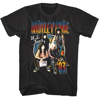 Motley Crue US Tour 1983 Men's T Shirt Metal Rock Band Photo Concert Merch • $28.50