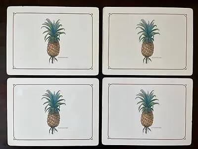 Vintage Pineapple Placemats Pimpernel 16  X 12  Cork Back Set Of 4 • $45