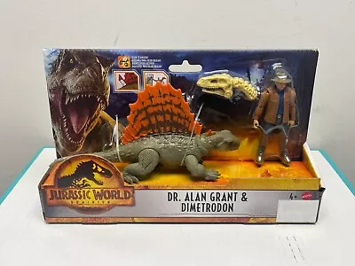 Jurassic World Dominion DR. ALAN GRANT & Dimetrodon Action Figures - NEW • $26.99