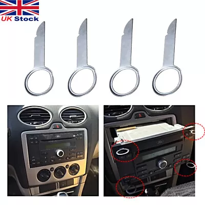 4 Pcs Car CD Stereo Radio Removal Extraction Release Key Tool For Audi BMW Benz • £3.64