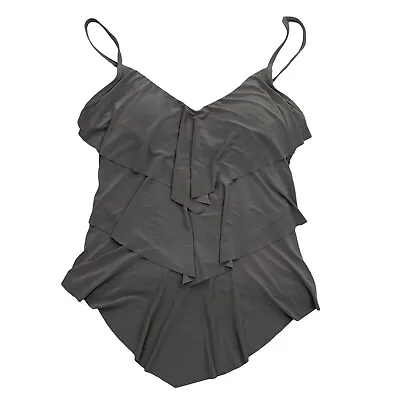 MagicSuit Womens Rita Black Swim Top Padded Cup Slimming Halter Swimwear Size 10 • $24.99