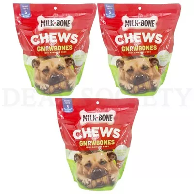 Milk-Bone GnawBones Peanut Butter & Chicken 5 Small/Medium Chews Each Lot Of 3 • $24.99