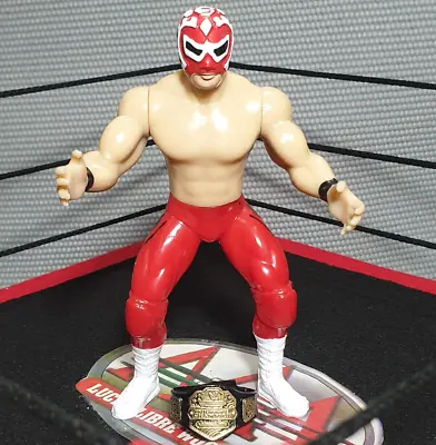 SANGRE AZTECA Mexican Wrestler Toy 7  Tall - Juguete De Luchador Mexicano • $14.99