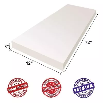 Upholstery Visco Cool Memory Foam Sheet 3.5 Lb Density 3 H X 12 W X 72 L • $168.09