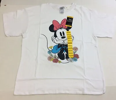 Disney Ladies Minnie Mouse Short Sleeve Tee With Embroidery Size Medium • $12.50