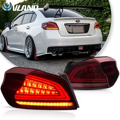 VLAND Red LED Tail Lights W/Sequential Indicator For 2015-2021 Subaru WRX & STI • $299.99