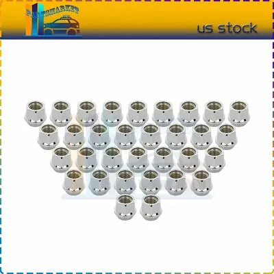 32 Set 9/16-18 Chrome Steel Lug Nuts 0.83'' Tall For Dodge Chrysler Mitsubishi • $18.26