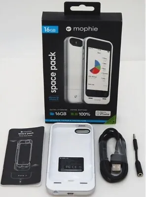 REDUCED Mophie Space Pack 32GB Storage And Battery Case For IPhone 5/ 5s (White) • $11.99