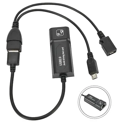 USB / Micro USB LAN Ethernet Adapter Cable For Amazon Fire Stick 2nd 3nd Gen • $10.24