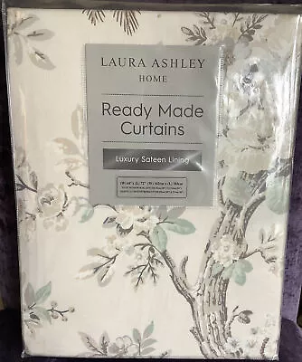 Laura Ashley Belvedere Soft Truffle Curtains - 64 W X 72 L (162cm X 183cm) NEW • £110