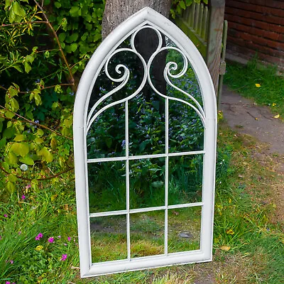 Woodside Selby XL Decorative Arched Outdoor Garden Mirror W: 60.5cm X H: 111cm • £59.99