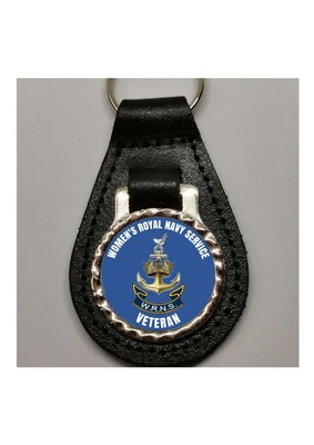 £4.65 • Buy Womens Royal Navy Service WRNS Veteran Military Leather Pear Drop Shape Key Ring