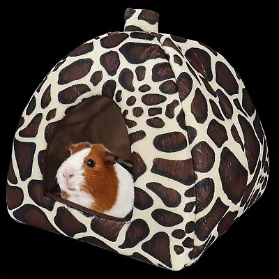 Guinea Pig Bed Cave Snuggle Rabbit Hideout Small Pet Sleeping Hides House • £10.49