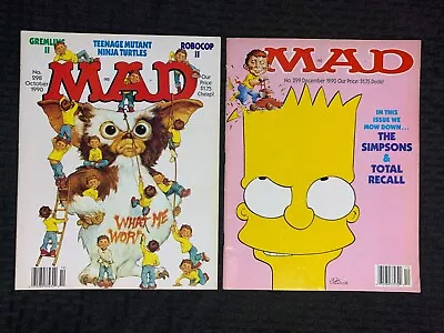 1990 MAD MAGAZINE #298 & 299 FN-/FN Alfred E Neuman / Simpsons TMNT LOT Of 2 • $15.25